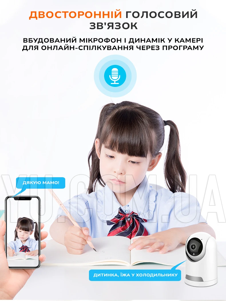 Камера беспроводная поворотная CAMERA IP TY Y27 TUYA APP комнатная